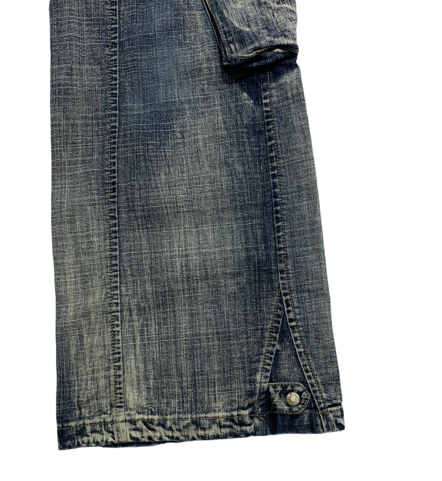 Vintage multipocket washed cargo jeans