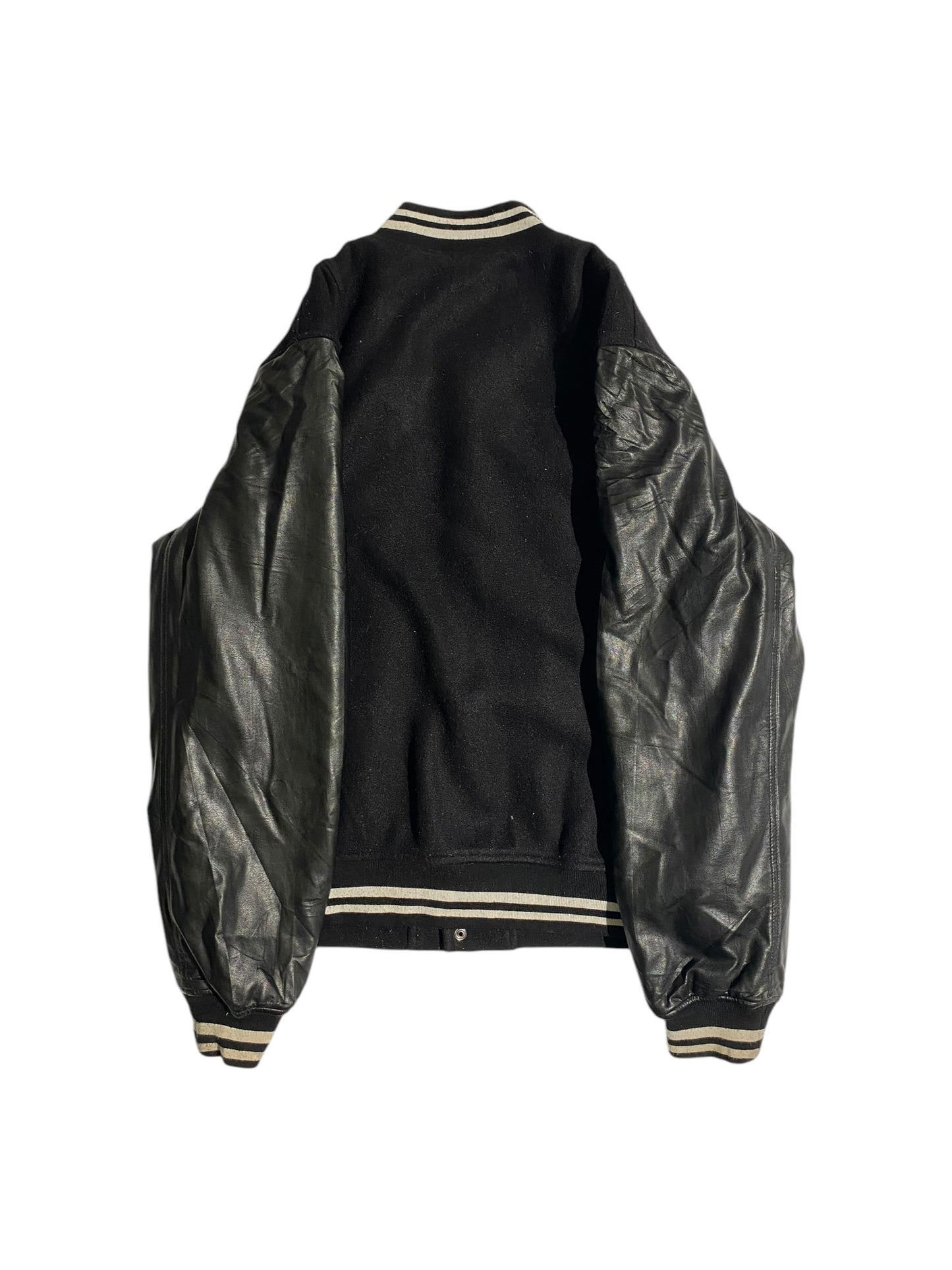 Trap bomber leather jacket