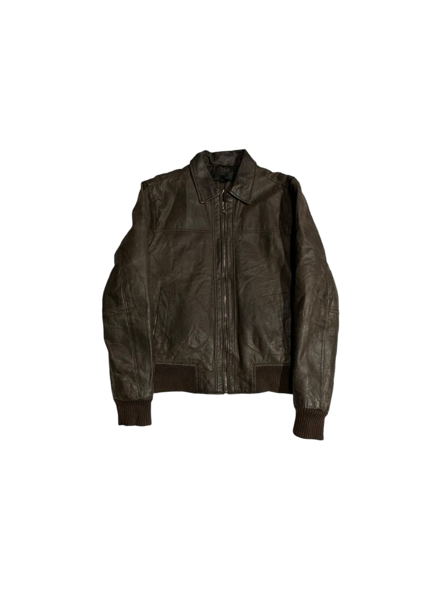 Blend brown leather jacket