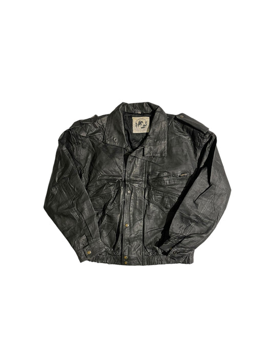 Saddlery heavy leather jacket