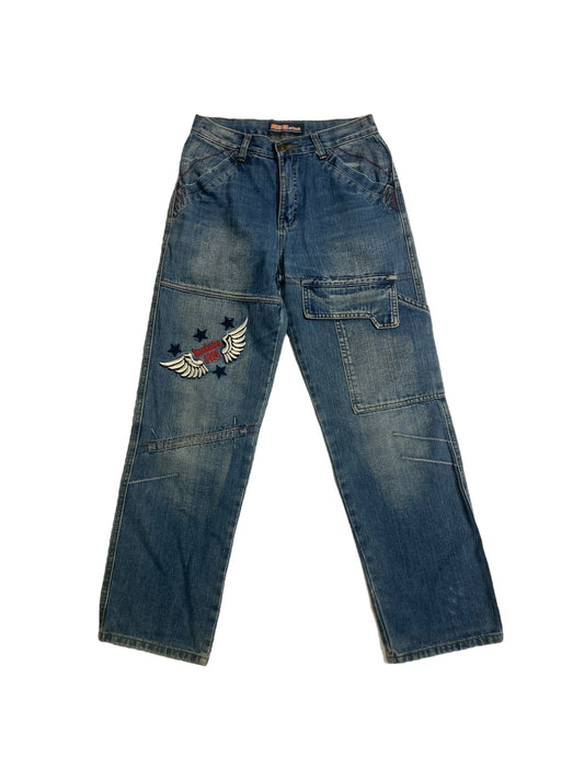 Regstar embroidered jeans