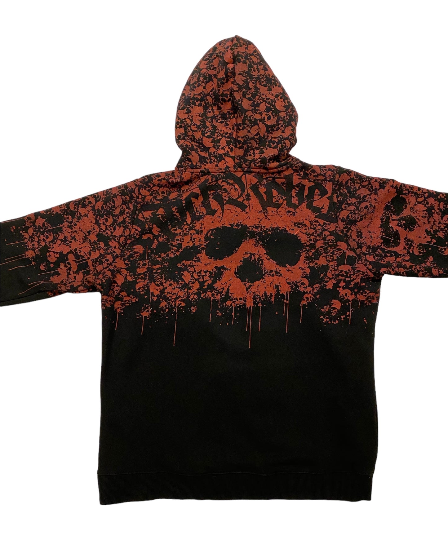 Rock rebel skulls Y2K zip-up