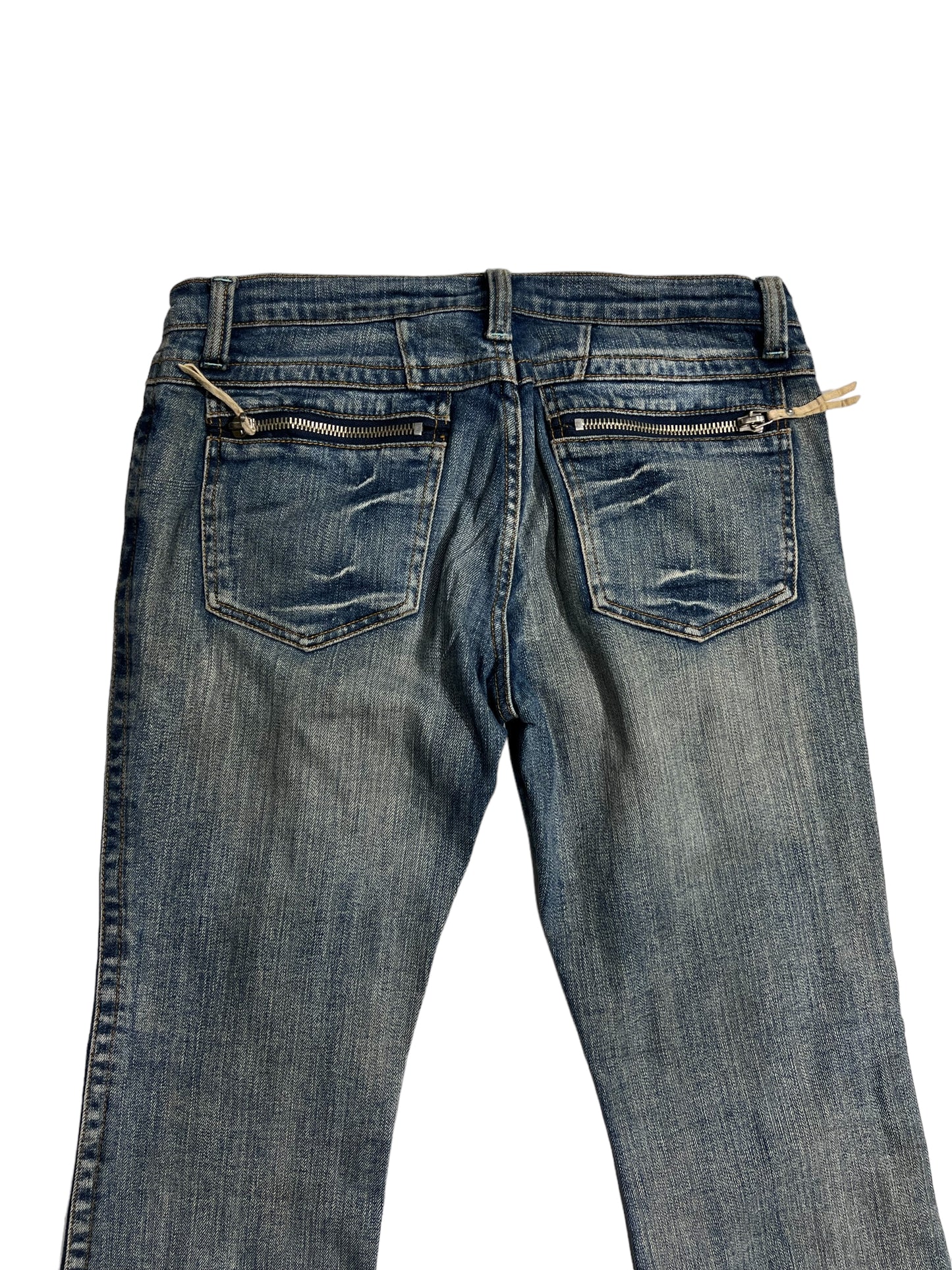 Vintage jeans with zippers