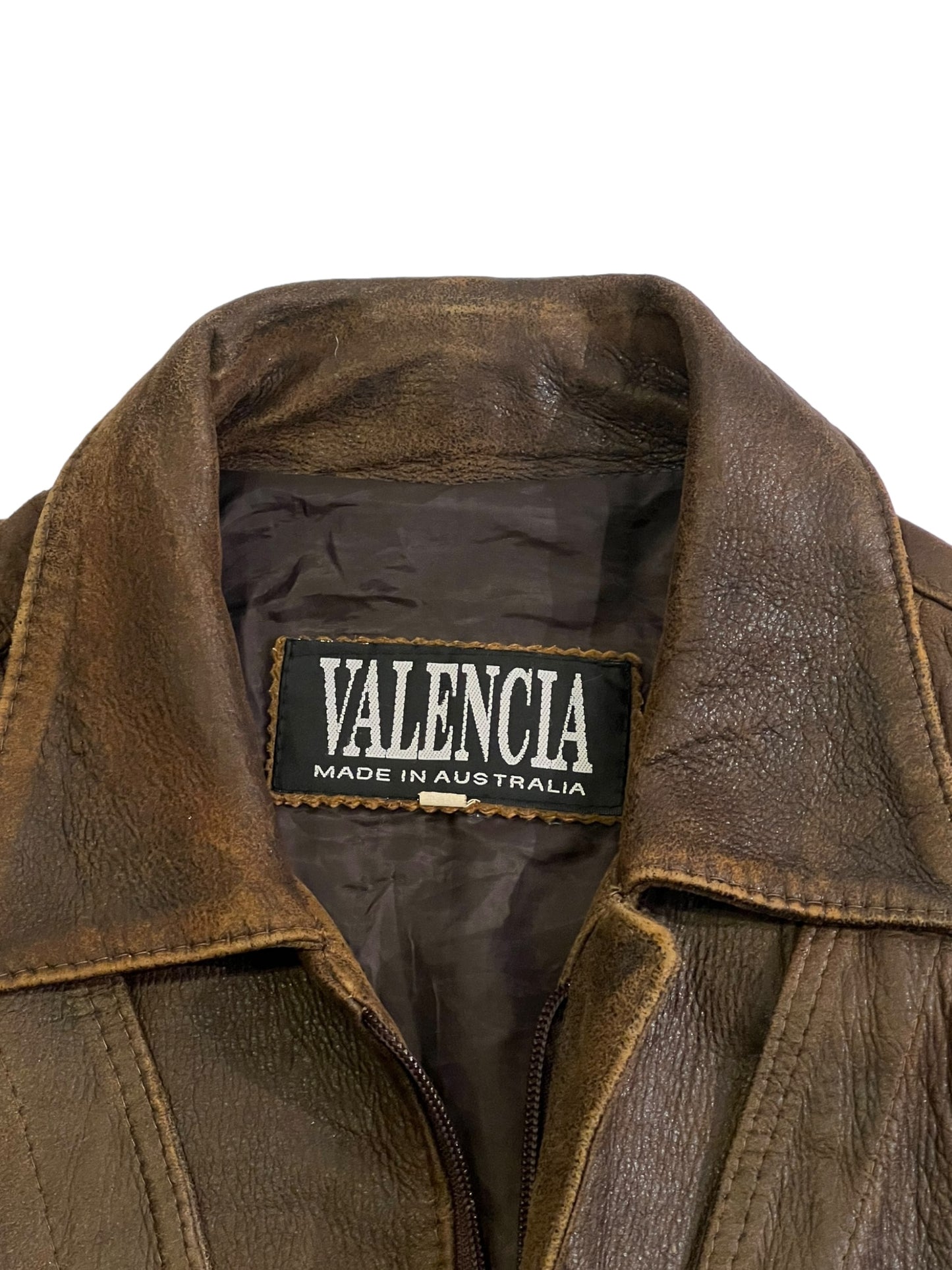 Valencia washed leather jacket