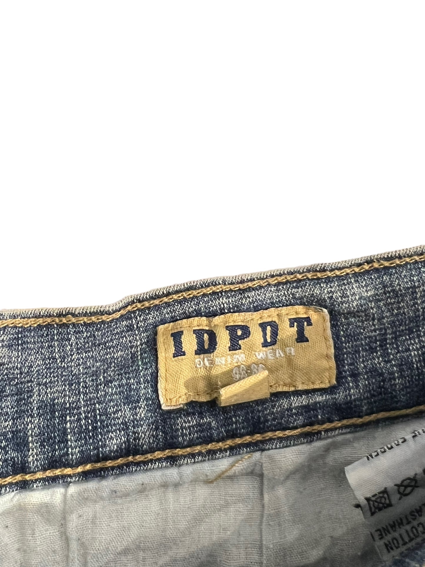 IDPDT zipper baggy jeans