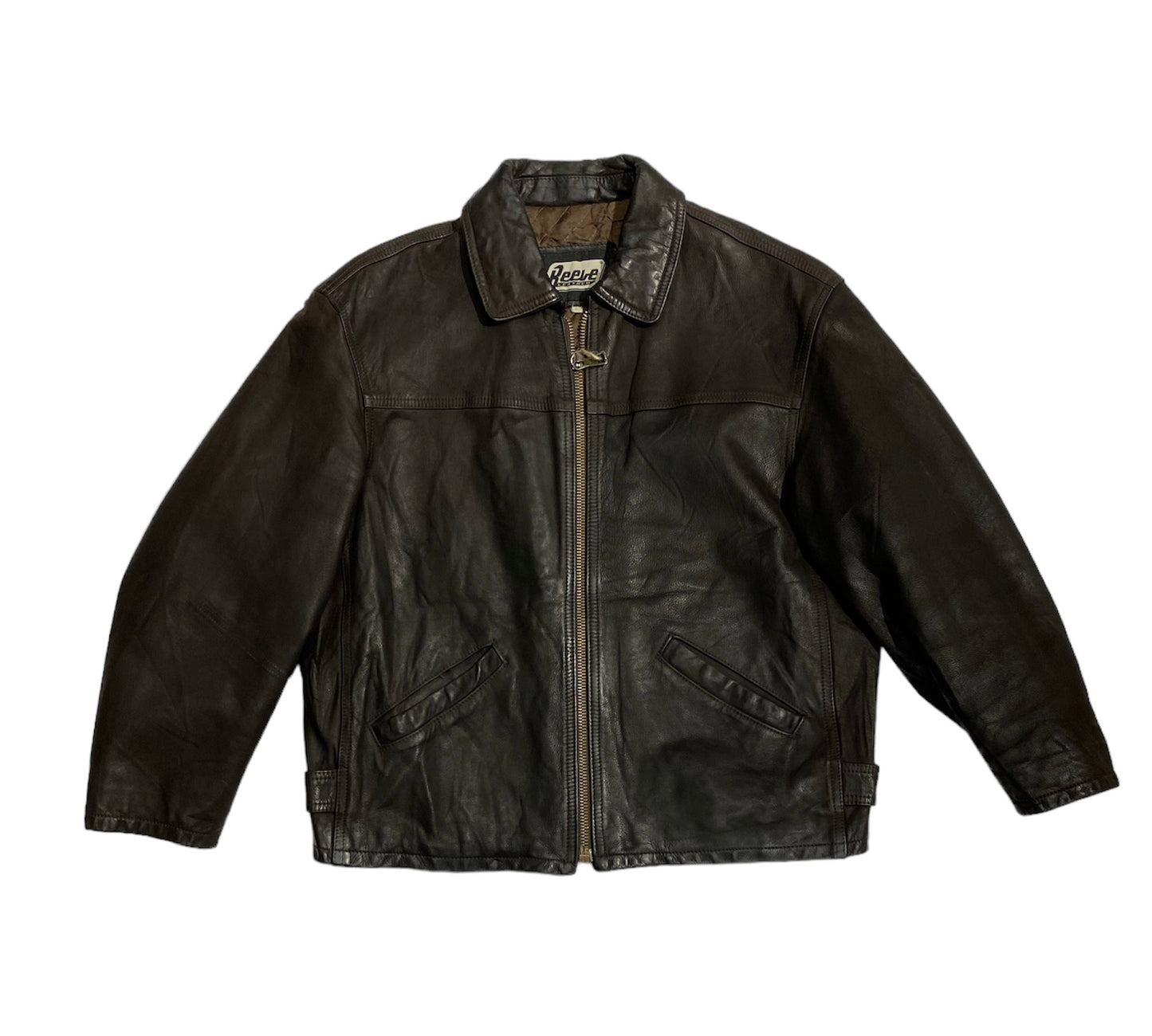 Reeve brown leather jacket