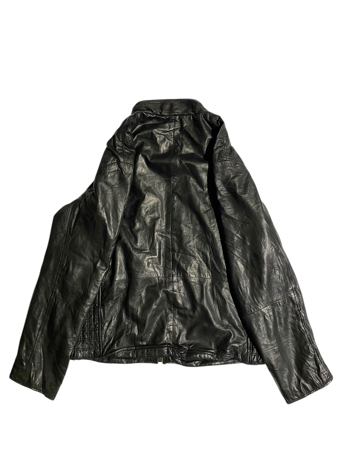 Armani collezioni leather jacket