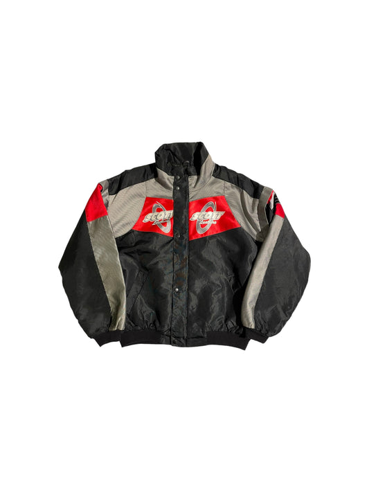 Scott leathers printed racer jacket