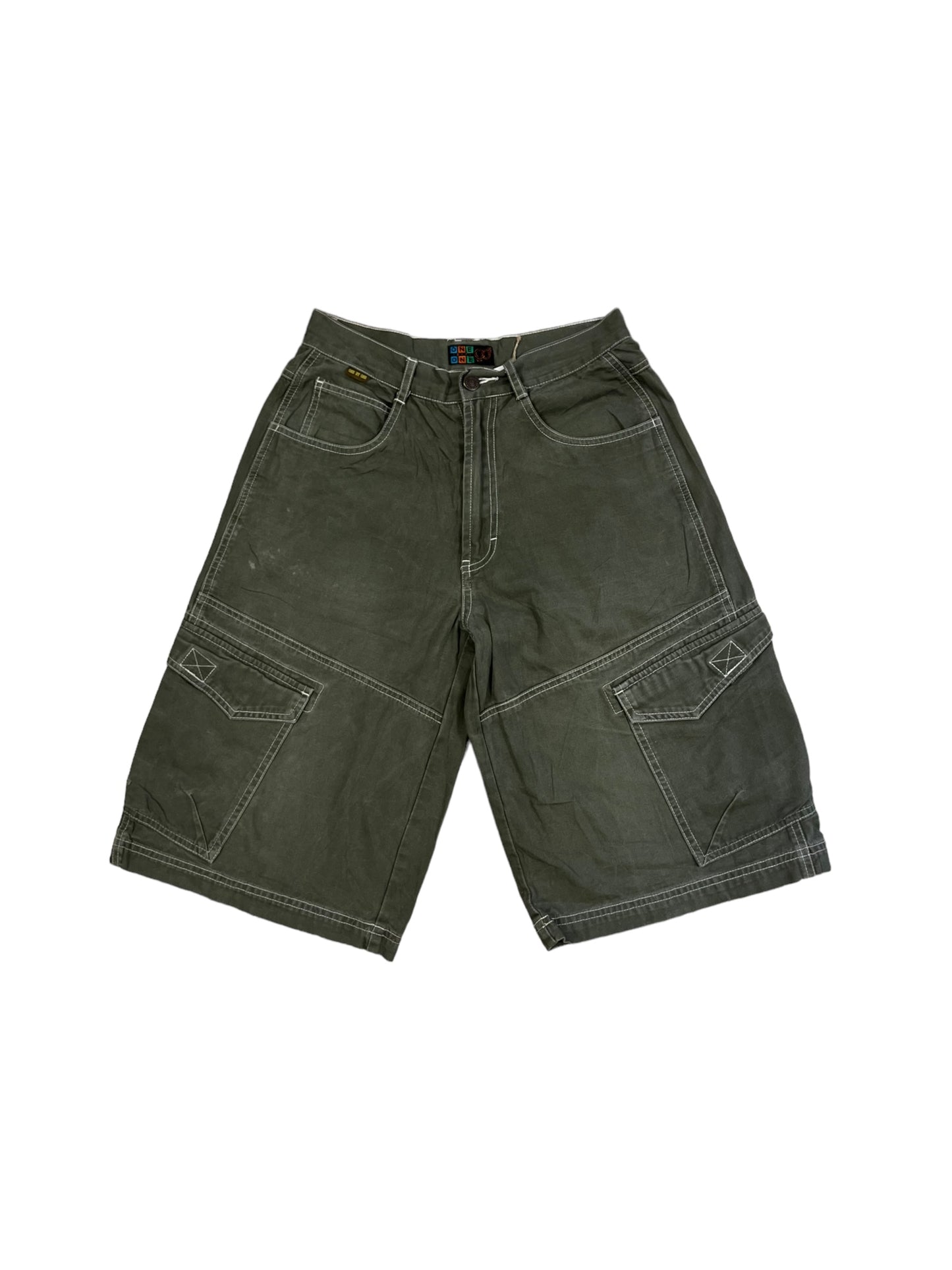 OBO army green jorts