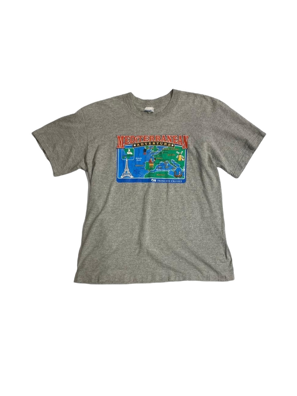 Mediterranean map tee