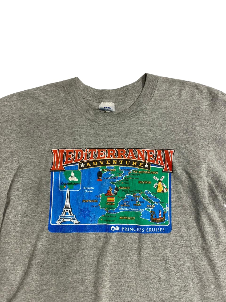 Mediterranean map tee