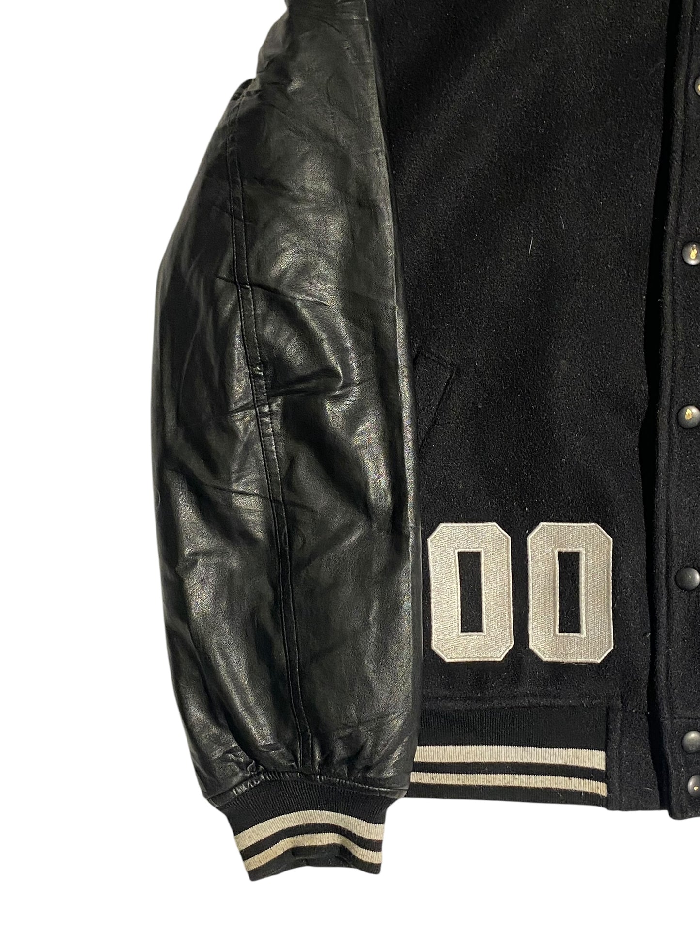 Trap bomber leather jacket