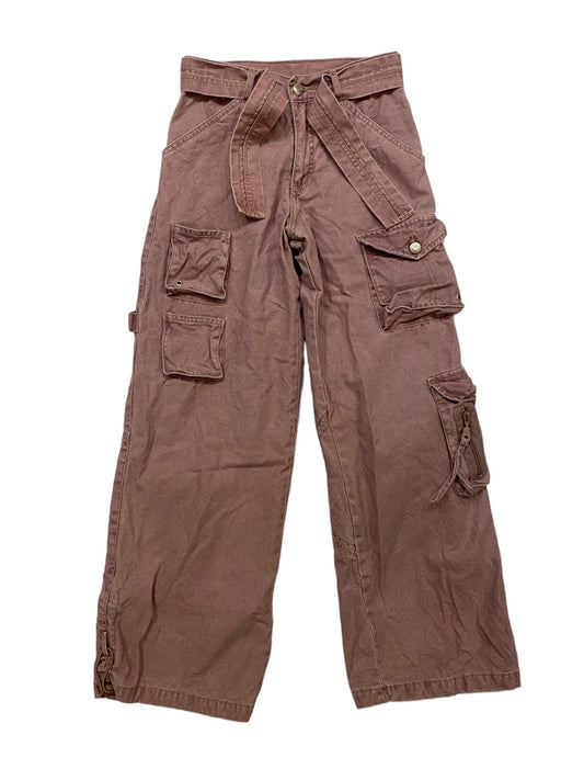 Here & There tactical cargo pants with back print and adjustable ankles