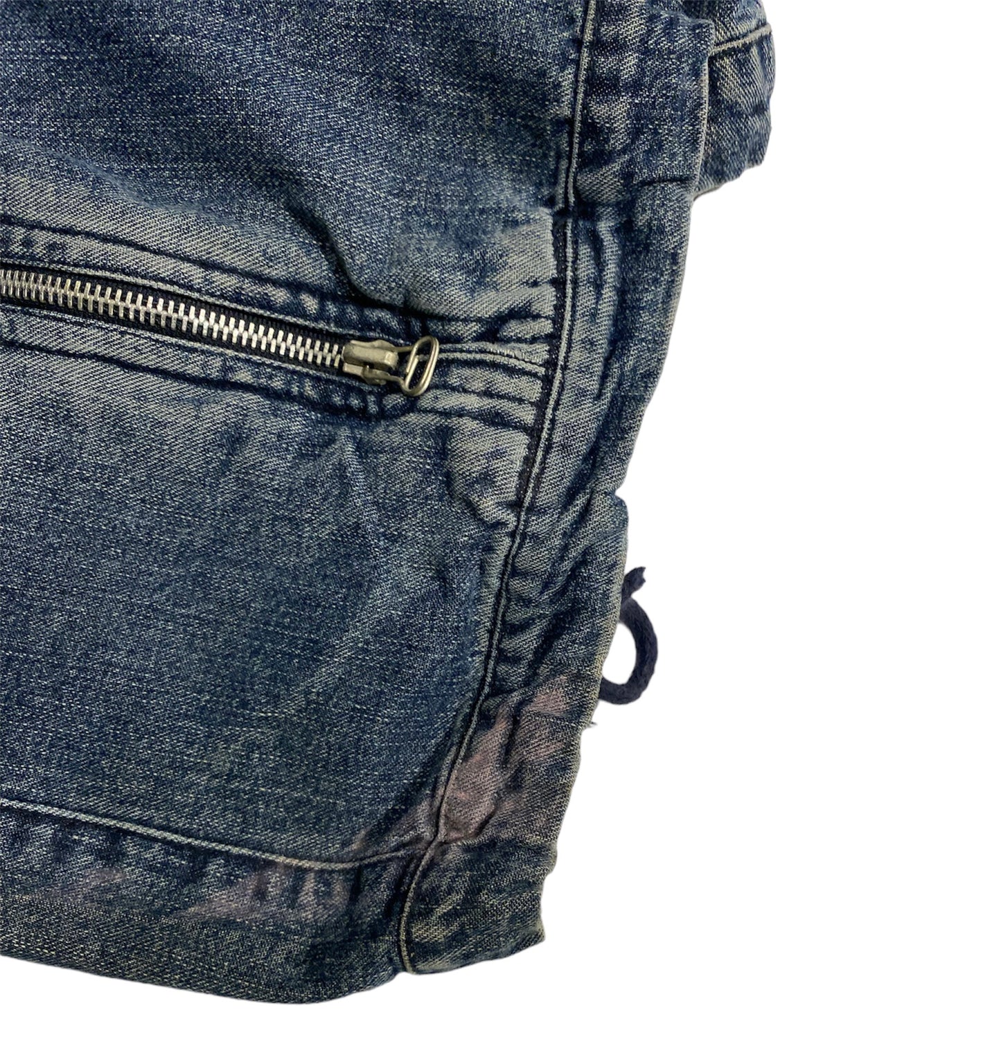 Multipocket cargo jeans with zippers