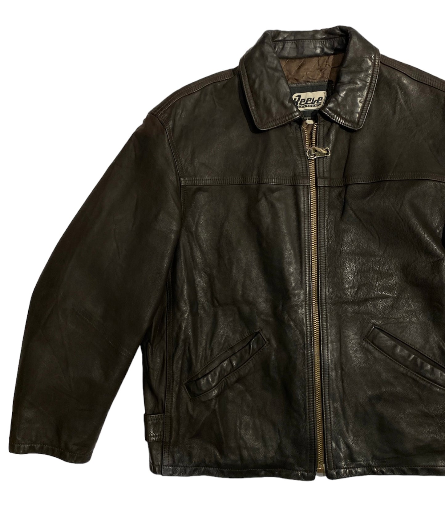 Reeve brown leather jacket