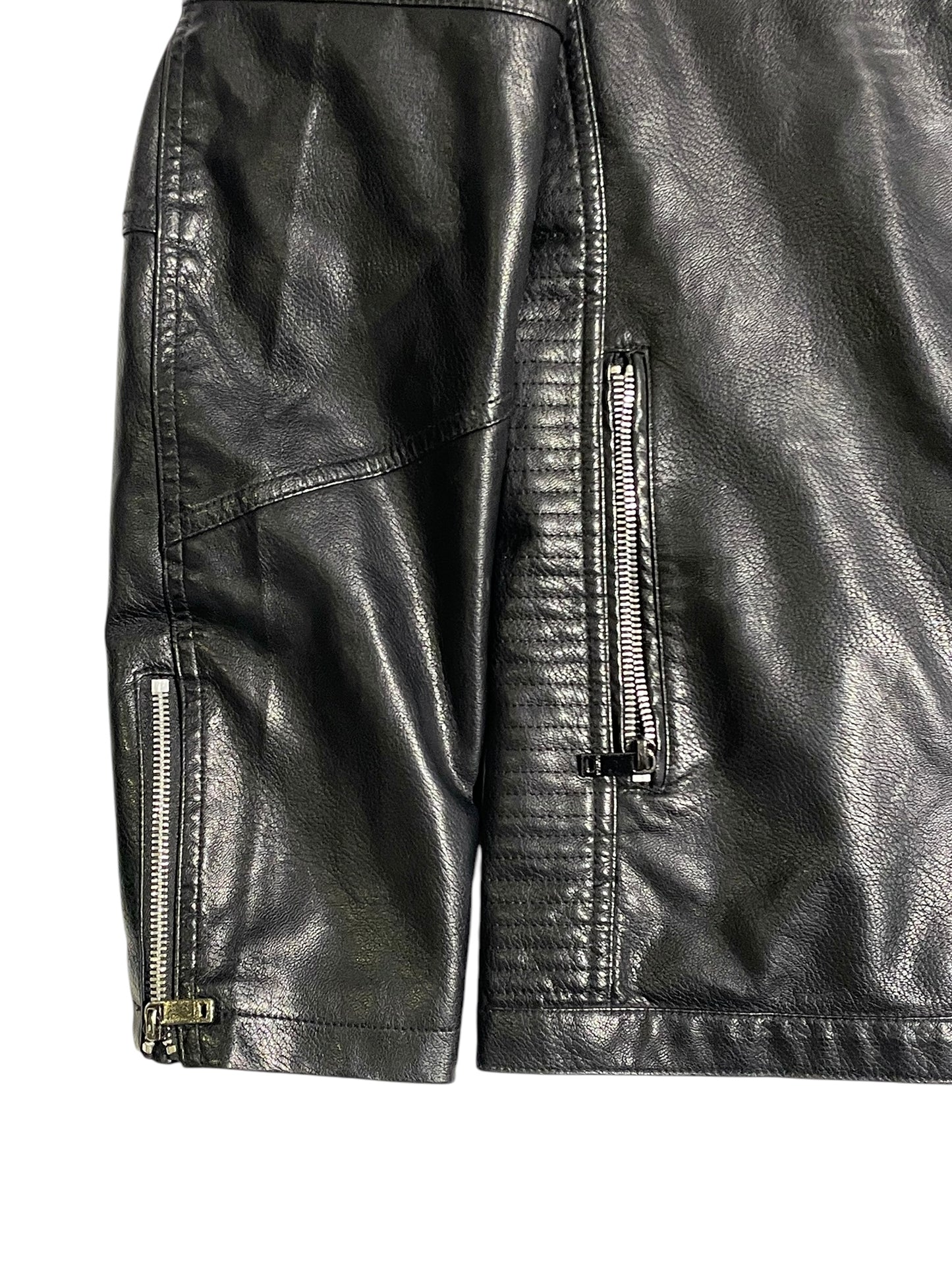 Humble dealer patched leather jacket