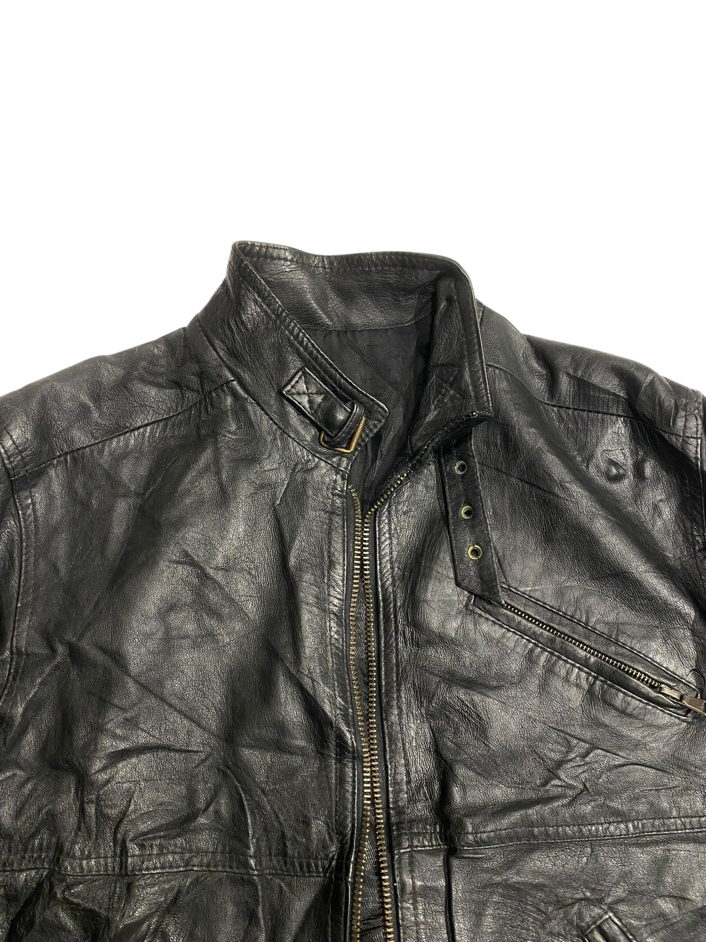 Vintage black leather jacket