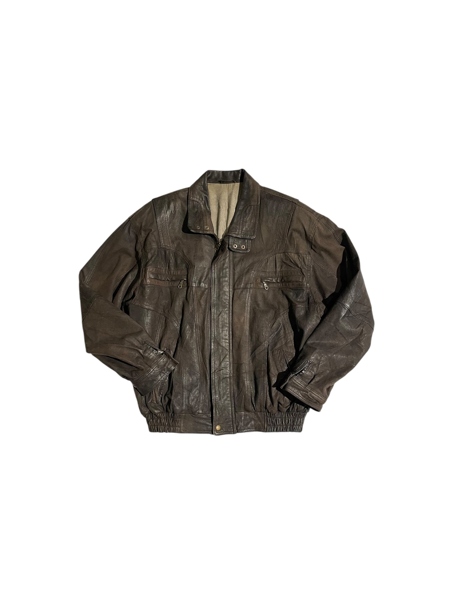 Heavy vintage leather jacket