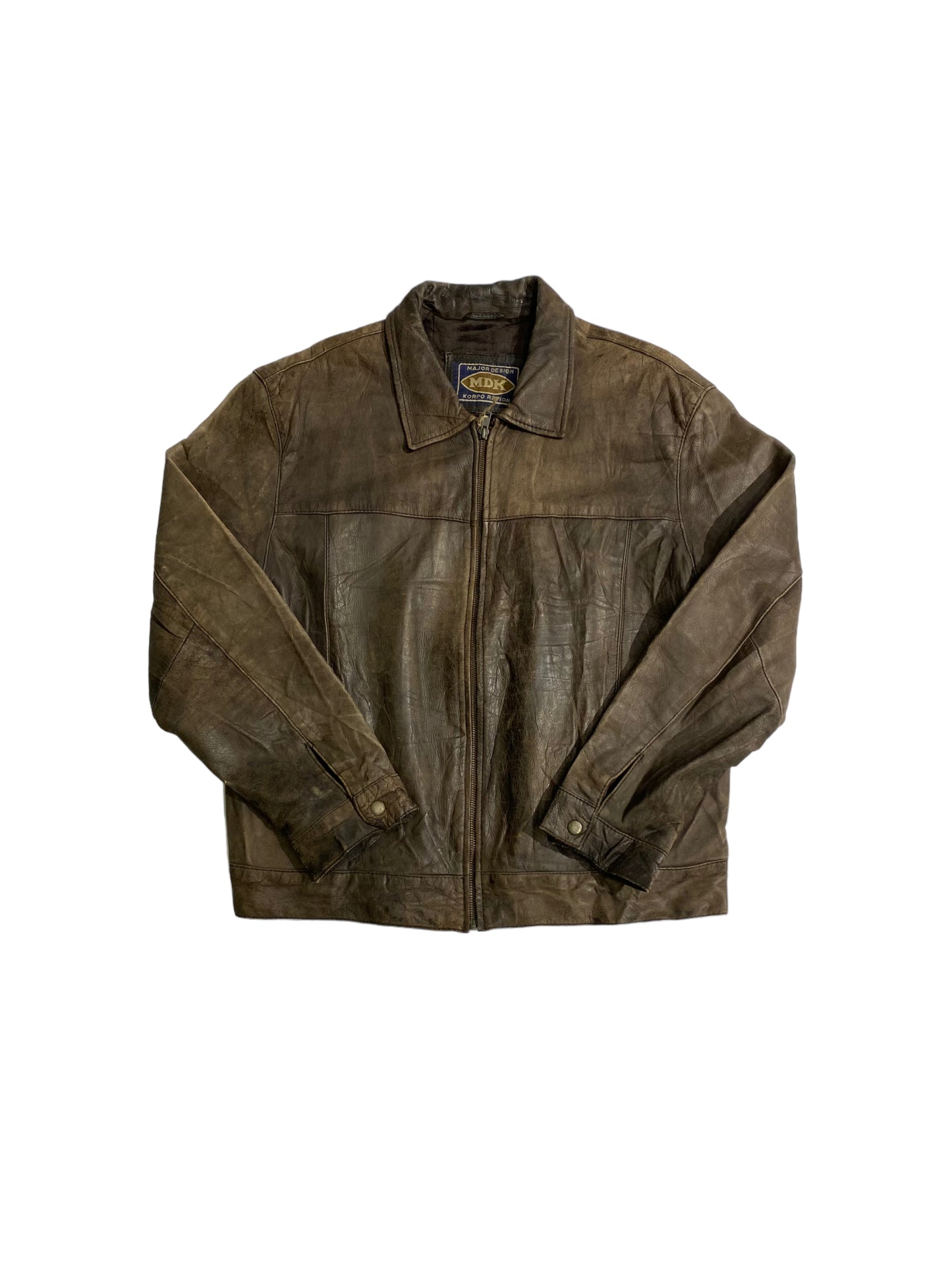 MDK brown leather jacket