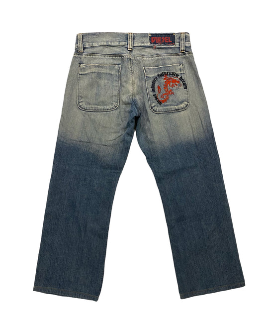 Diesel industry embroidered vintage jeans