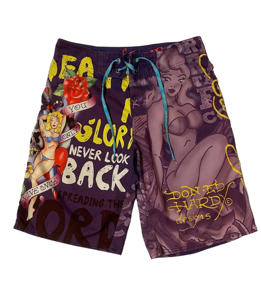 Ed Hardy surf or die shorts