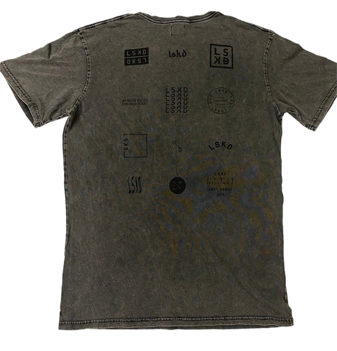 LSKD acid washed grey tee