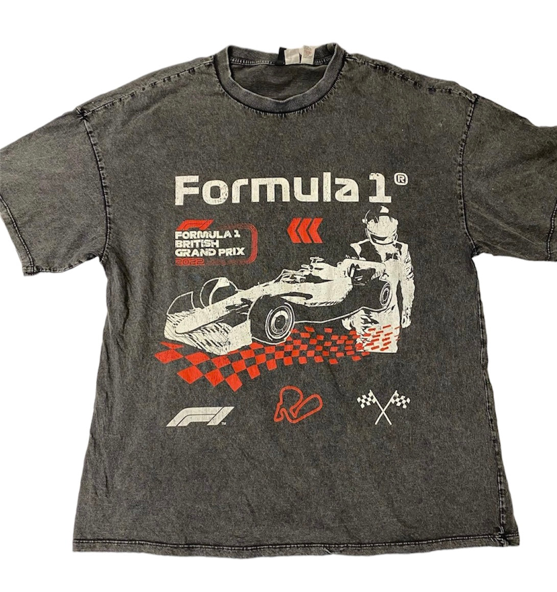 H&M × F1 British grand prix washed grey shirt