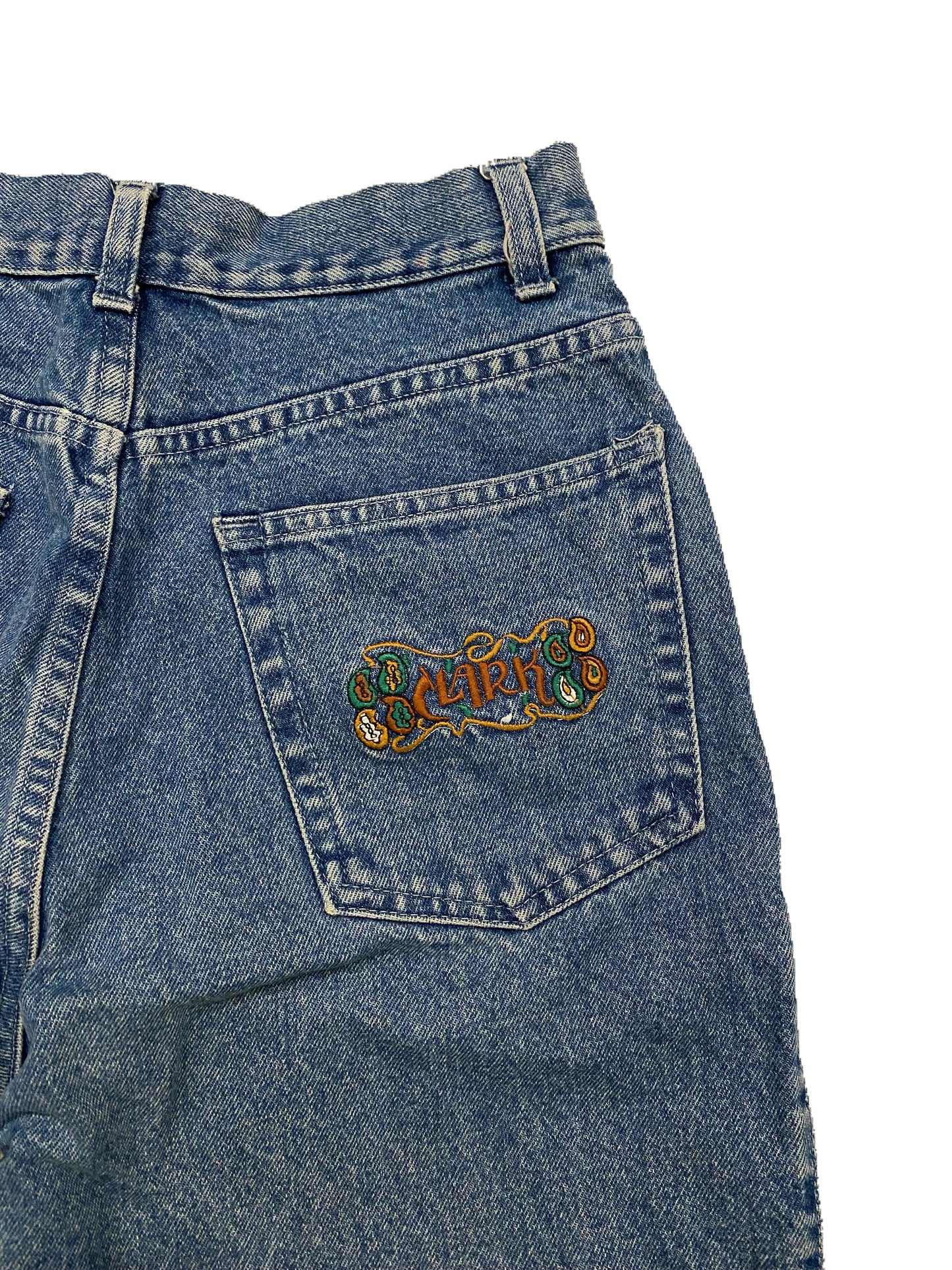 Clark vintage embroidered jeans