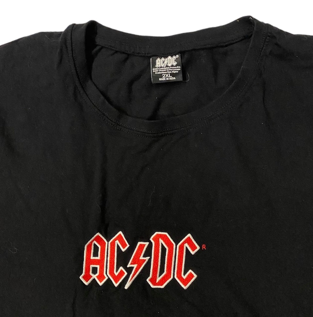 AC/DC embroidered logo black tee