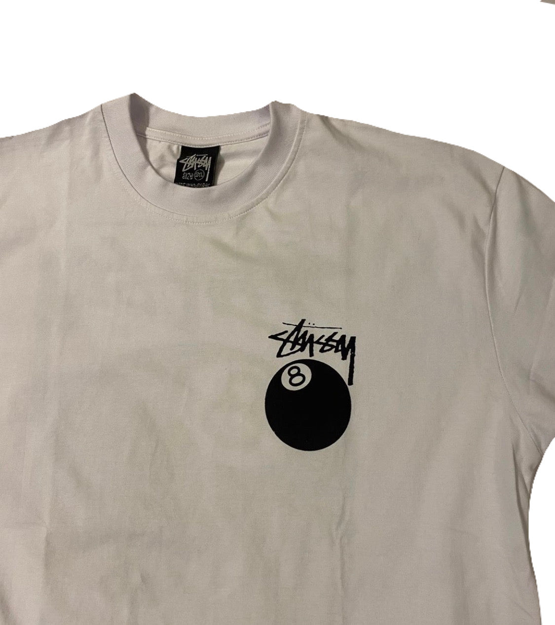 Stüssy 8ball white tee