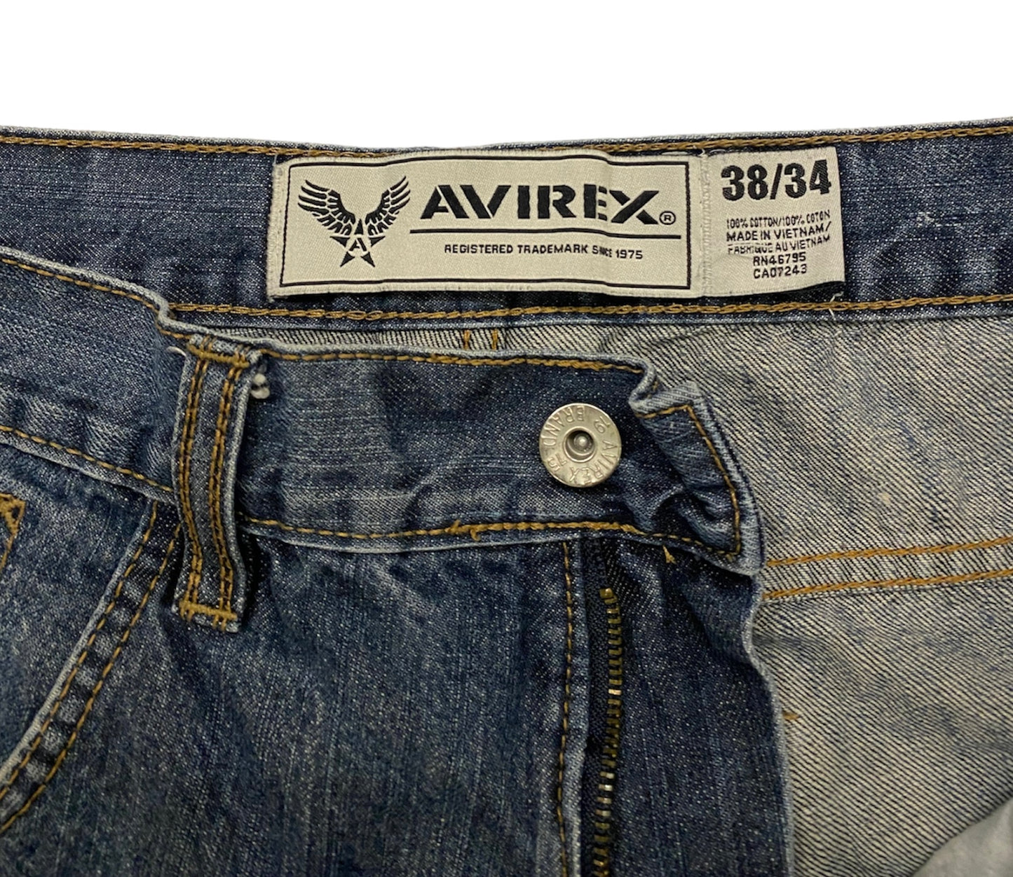 Avirex vintage embroidered jorts