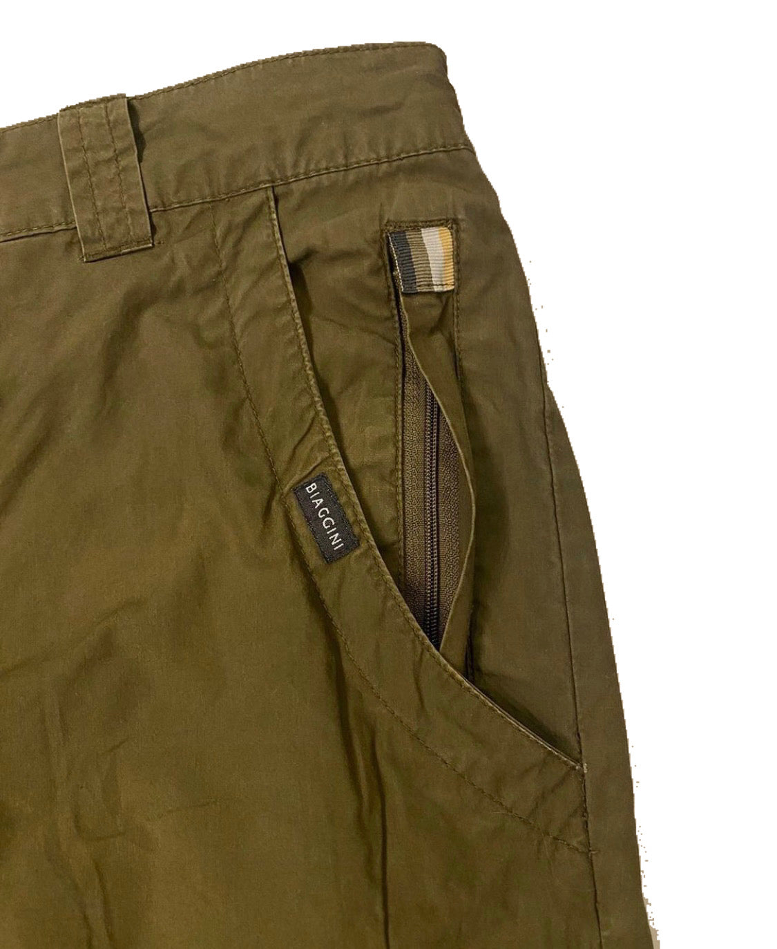 Biaggini multiple pocket olive cargo pants