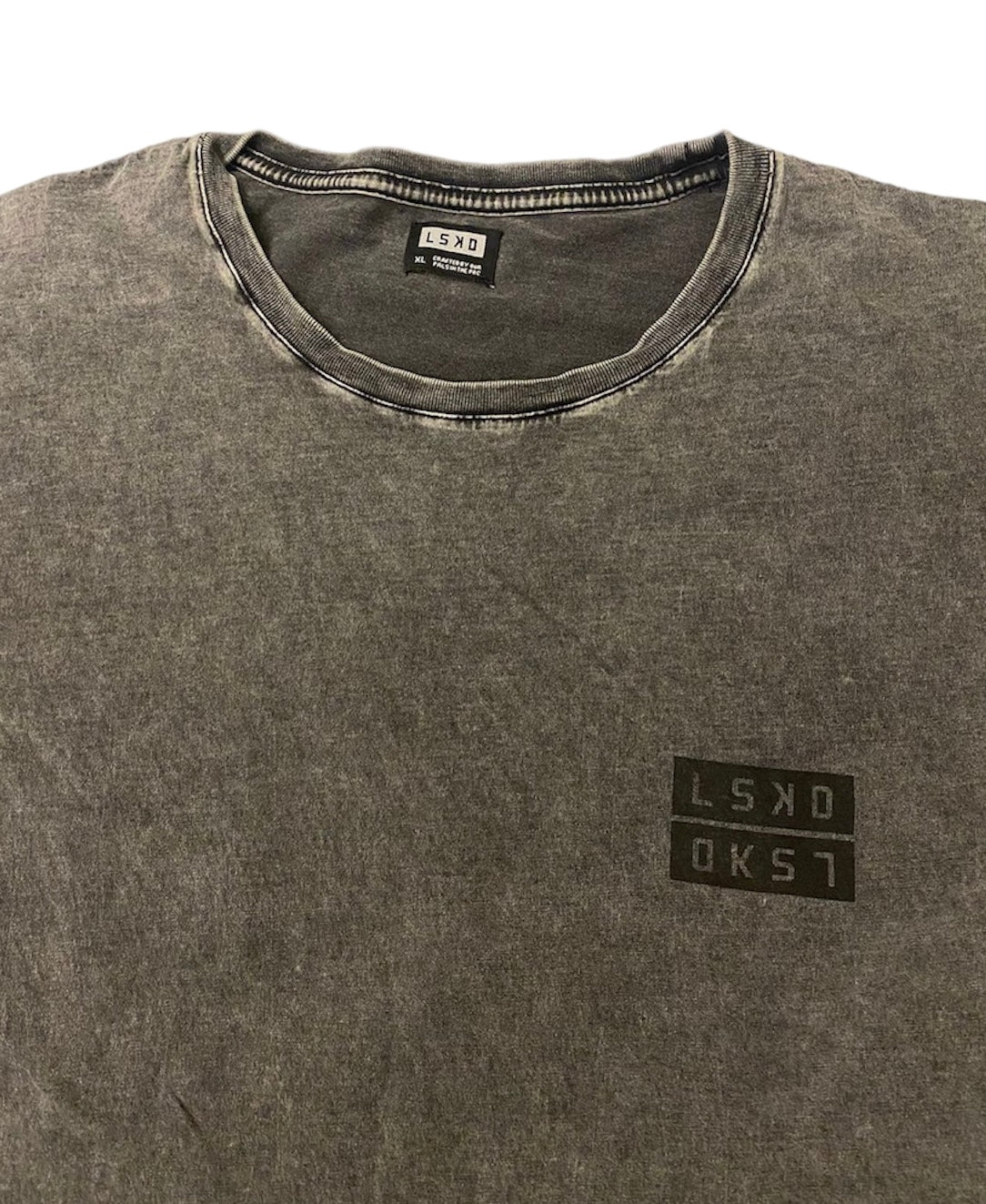 LSKD acid washed grey tee